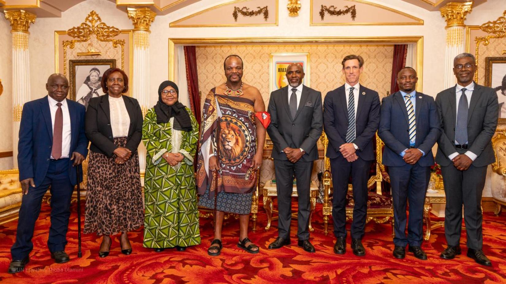 King Mswati III with Members of the UN Eswatini Country Team 